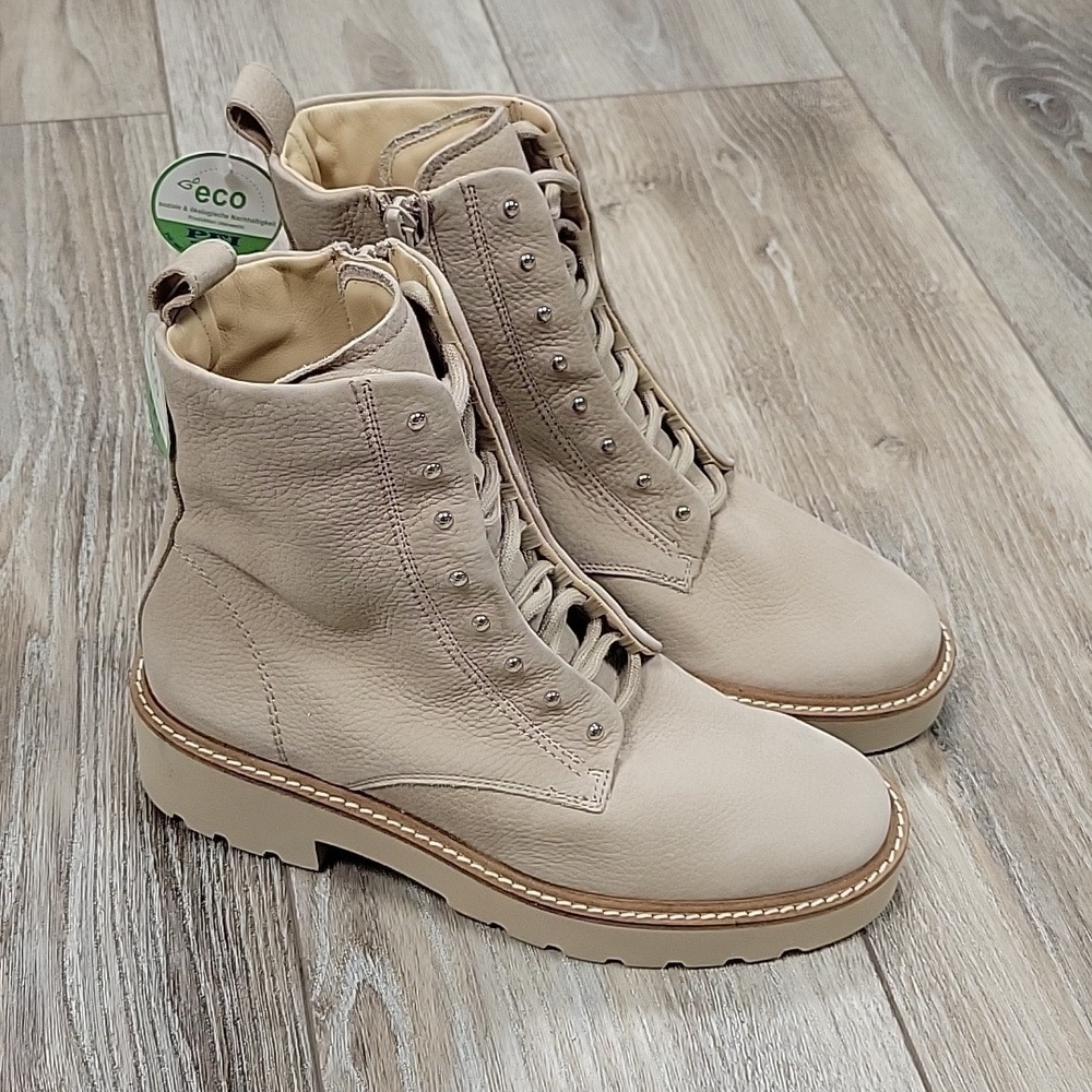Paul Green Size 3 (5.5 US) Tan Joan Lace Up Lug Boots NWT